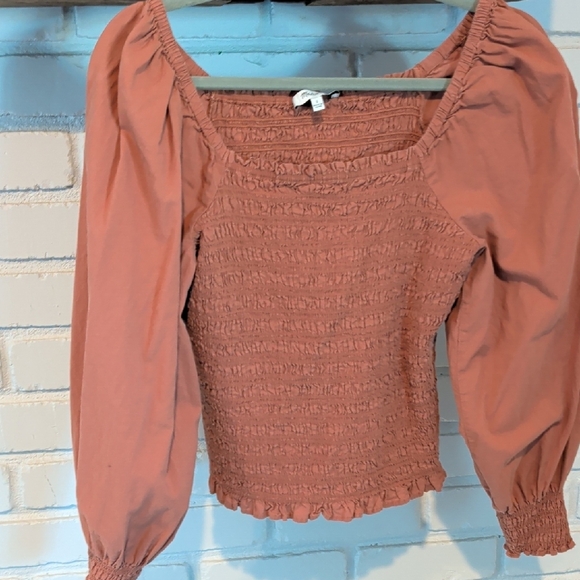 Madewel Lucie Bubble-Sleeve Smocked Top - Picture 4 of 7